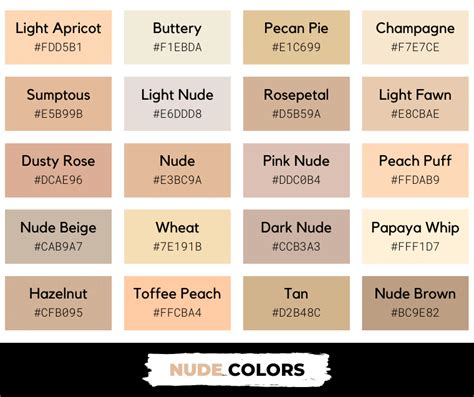 nude colors names|Exploring Nude Color: Symbolism and Shades – Colors that GO